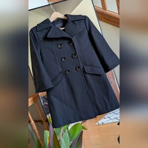 Moda International Black Pea Coat